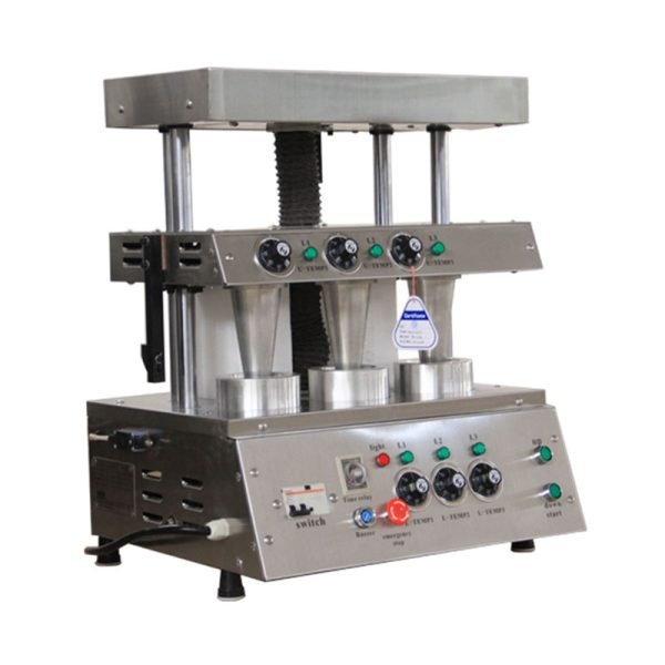 3 Heads Semi-Automatic Pizza Cone Press Mould Forming Machine