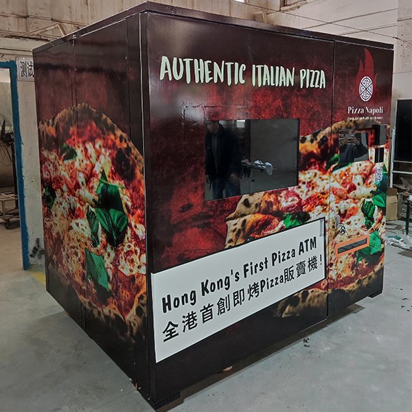 Distributeurs automatiques de pizzas en libre-service à l'extérieur à San Marino