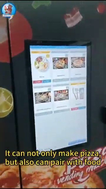 24/7 피자 사업 시작 | Hommy 무인 피자 솔루션 3 Hommy 자판기 인터페이스 및 음식 선택