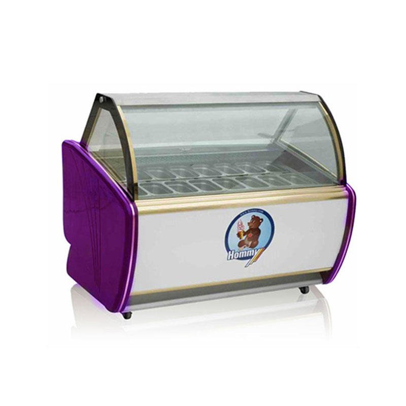 balcão de exposição de gelados gelato por atacado para gelataria 1 Balcão de exposição de gelados Hommy por atacado para gelataria-1