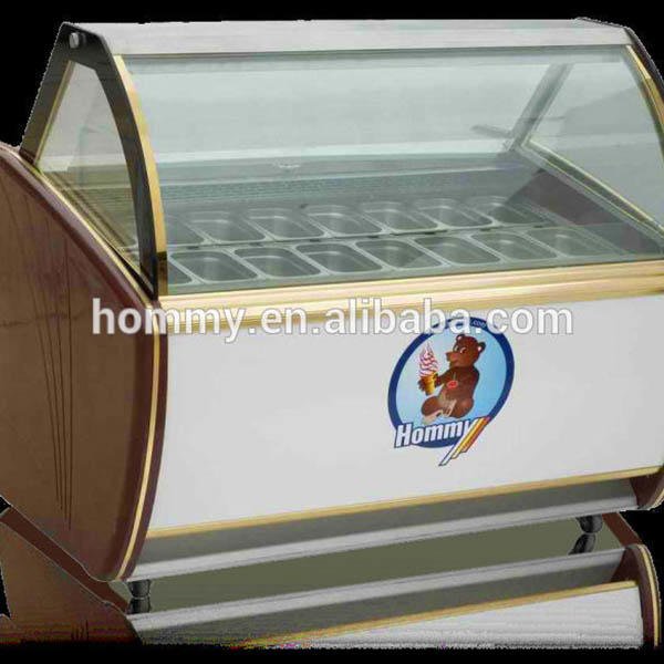 balcão de exposição de gelados gelato por atacado para gelataria 3 Balcão de exposição de gelados Hommy por atacado para gelataria-3
