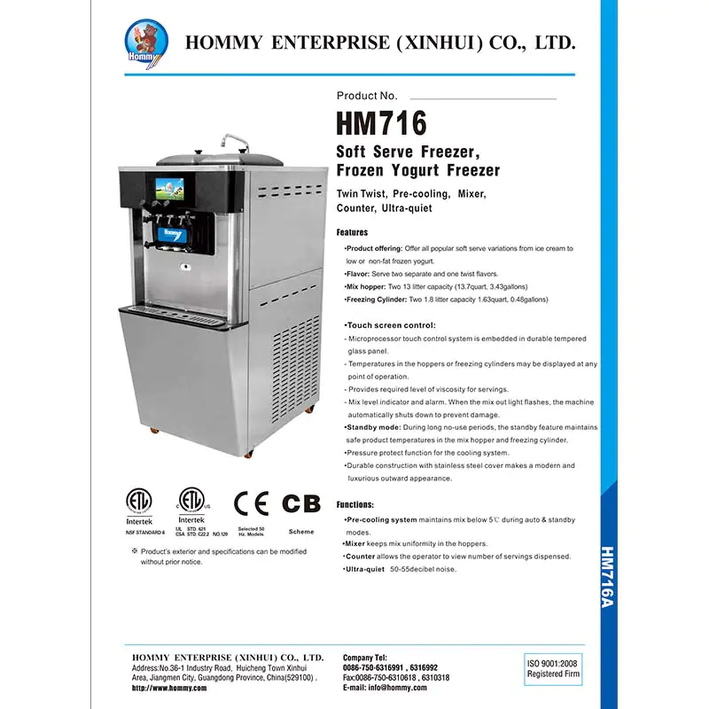 Informations sur la machine à glace 2017-716 6 Informations sur la machine à glace 2017-716