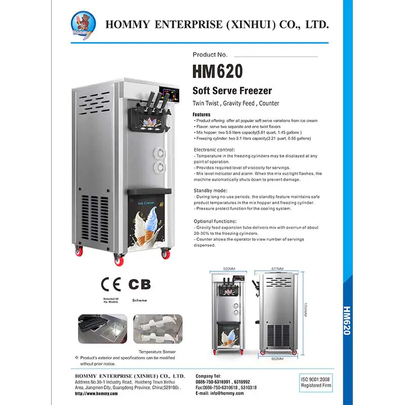 Informations sur la machine à glaces 2017-HM620 3 Informations sur la machine à glace 2017-HM620